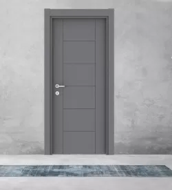 Antrasit Renkli H Desenli Melamin Iç Kapı, Melamin Kapı