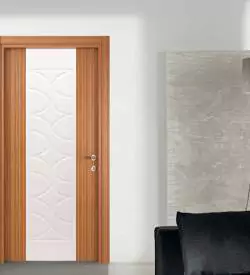 Bambu Beyaz Desenli Rustik Kapı Yüzeyi, Göbekli Kapı Yüzeyi