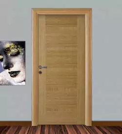 Bambu Renkli Doğal Ahşap Kaplamalı Kapı, Doğal Ahşap Kaplama Kapı