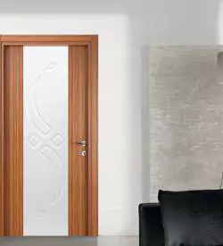 Beyaz Bambu Desenli Rustik Kapı Yüzeyi, Göbekli Kapı Yüzeyi