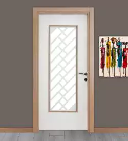 Beyaz Desen Camlı High Gloss Kapı, High Gloss Kapı