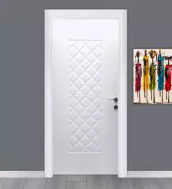 Beyaz Renkli High Gloss Daire Kapısı, High Gloss Kapı