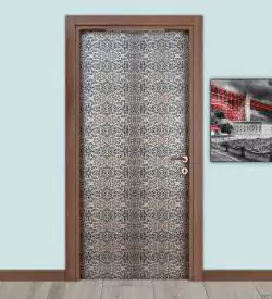 Gümüş Varaklı Tanganika High Gloss Panel Kapı, High Gloss Kapı
