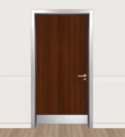 Halifax Walnut Tekmelikli Alüminyum Kasalı Laminat Kapı