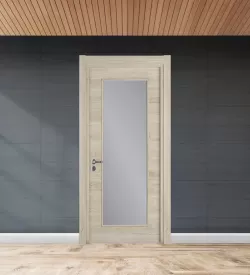 Koru Boy Düz Camlı Melamin Salon Kapısı