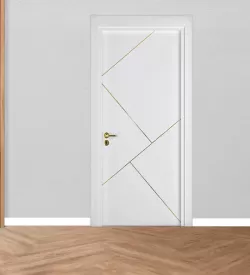 Soft Beyaz Altın Fugalı Premium Melamin Kapı