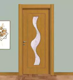 Sultan Boy Camlı Pvc Membran Kapı Bambu, Pvc Kapı