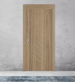 Teak Desenli Fugalı Pvc Oda Kapısı