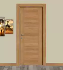 Teak Renkli Panel Melamin Iç Oda Kapısı, Melamin Kapı