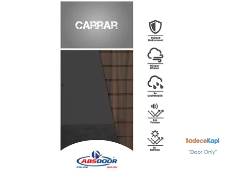 carrar desenli çelik kapı