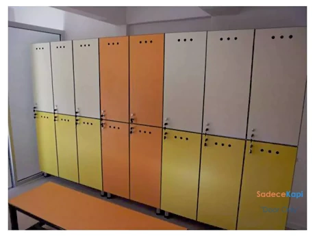 çift renk iki kapaklı compact soyunma dolapları