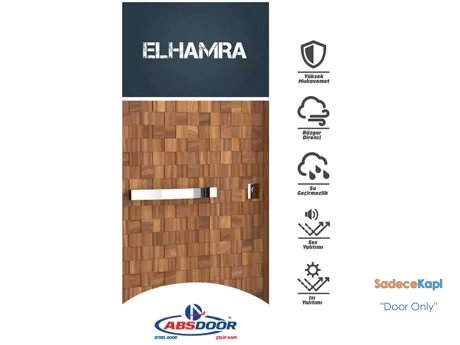 elhamra hasır desenli çelik kapı