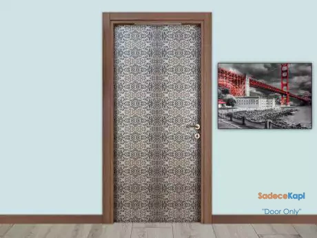 gumus varakli tanganika high gloss panel kapi