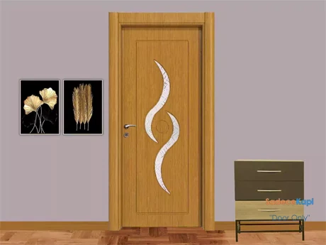 kaplan camlı bambu pvc membran kapı