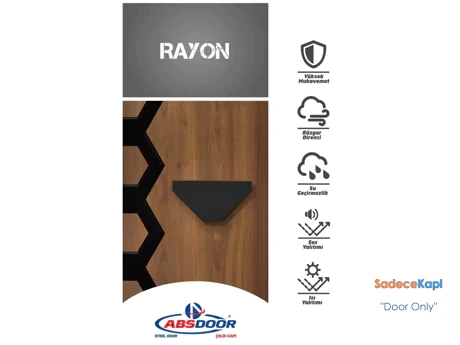 rayon dikey desenli çelik kapı