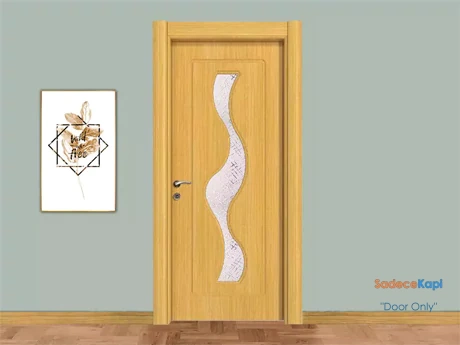 sultan boy camlı pvc membran kapı meşe