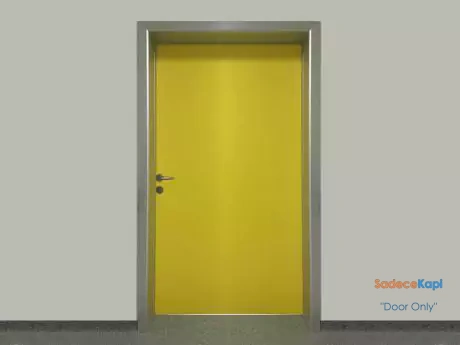 tek kanatli aluminyum kasali laminat kapi