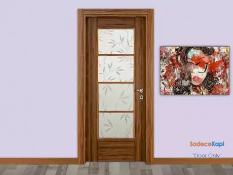 zeytin renkli high gloss ahsap kapi
